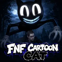 Play FNF Cartoon Cat – Music Video – Run Away Now!
