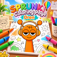 Play Sprunki Coloring Page now!